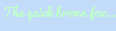 Image with Font Color BDFFC7 and Background Color C3DCFA